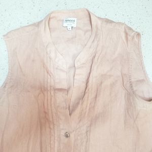 *SOLD* Armani Collezioni | Linen Button-Up Tank Blouse